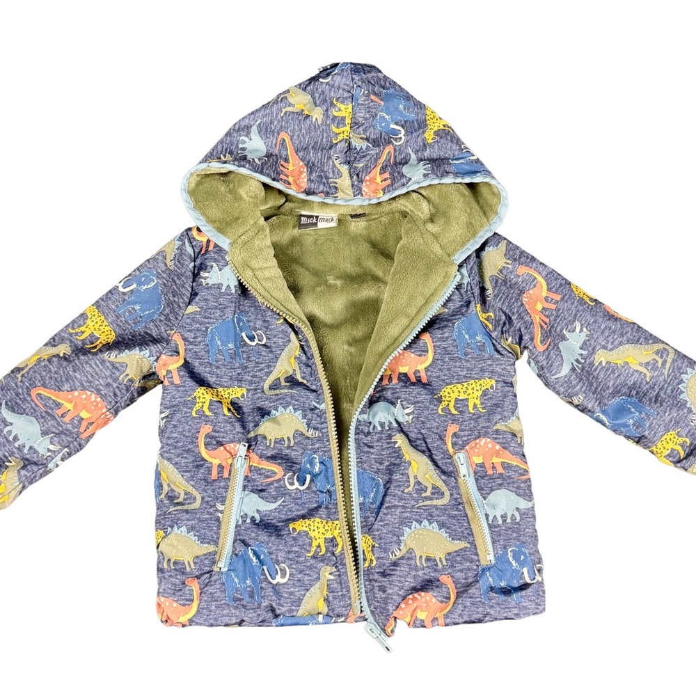 Dinosaur Print Hooded Jacket
